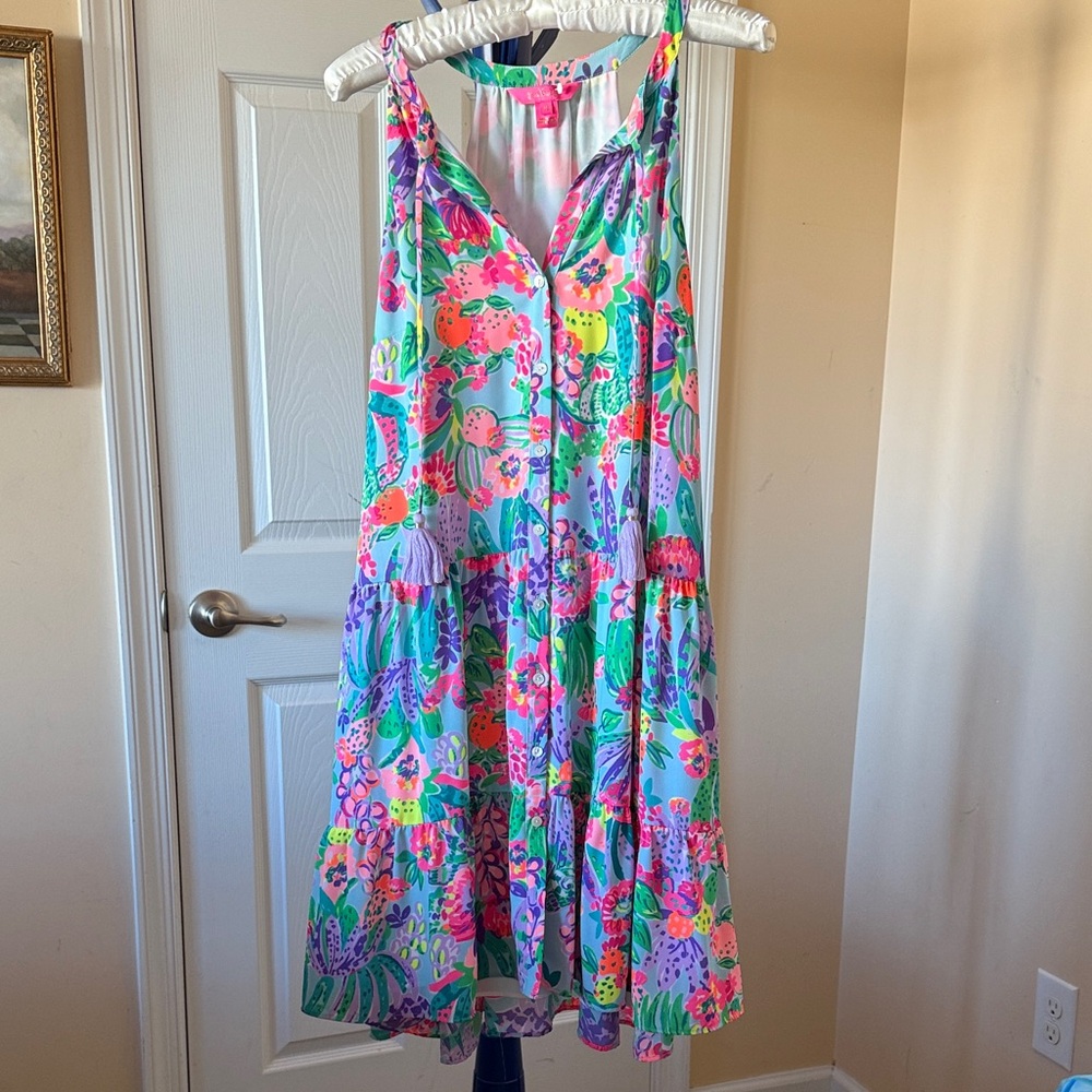 Lilly Pulitzer Colorful Floral Midi Dress